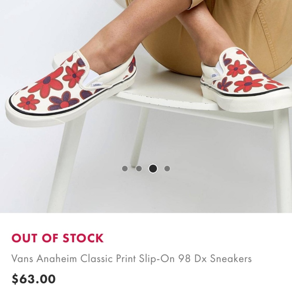 Vans slip-on with flowers